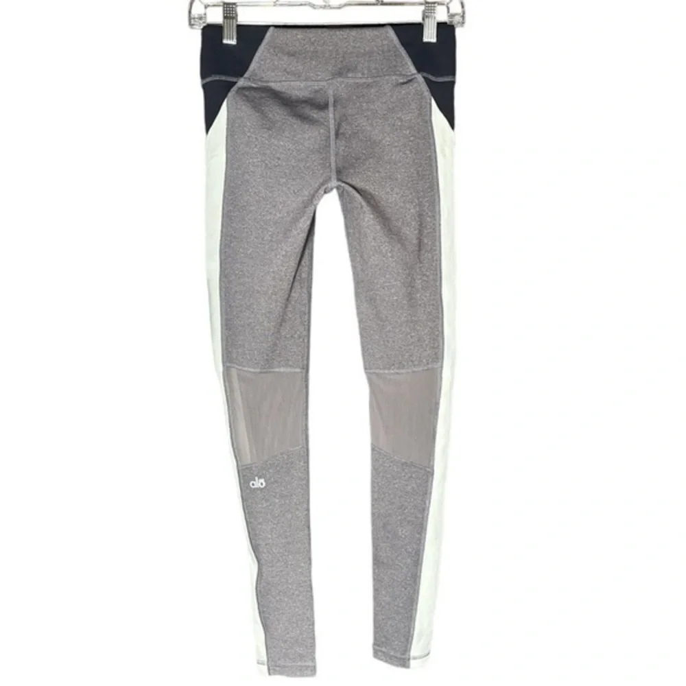 ALO Yoga Ascendant Colorblock Mesh‎ Panel Workout Leggings (Size Small)